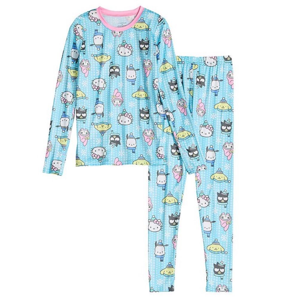 Cuddl Duds Hello Kitty Base Layer Set 2pc Stretch Poly NEW Small 6/6X